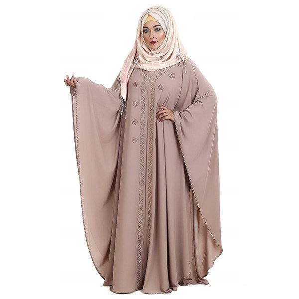 Cream Color Abaya with Embroidery Works