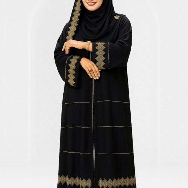 Jhilmil Premium Embroidered Abaya – Elegance in Every Thread