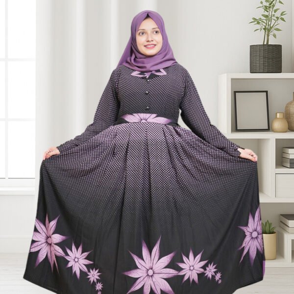 Modern Ground Style Borka with Alex Georgette Fabric