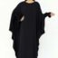 Turkish Abaya Borka Black