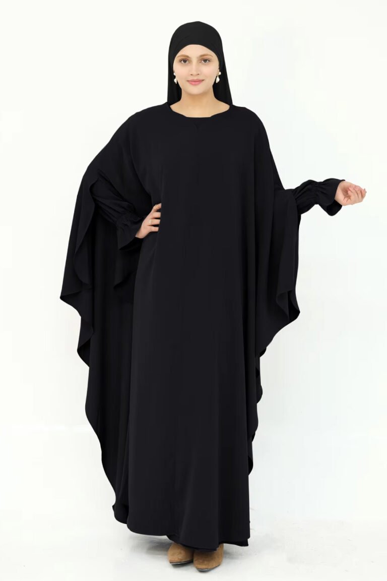 Turkish Abaya Borka Black