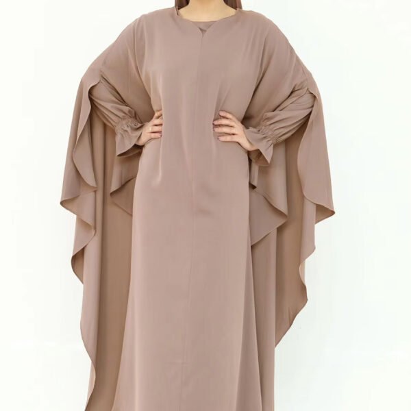 Premium Turkish Abaya – The Perfect Blend of Modesty and Fashion (Khaki)