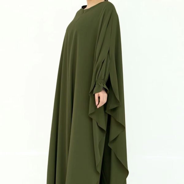 Premium Turkish Abaya – The Perfect Blend of Modesty and Fashion (Olive Green)